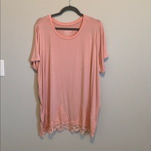 PINK SUPER SOFT WITH LACE TRIM